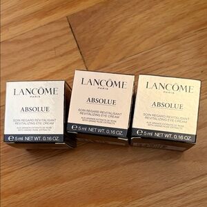 Lancôme Absolue Revitalizing Eye Cream bundle of 3 sample size 5 ml each